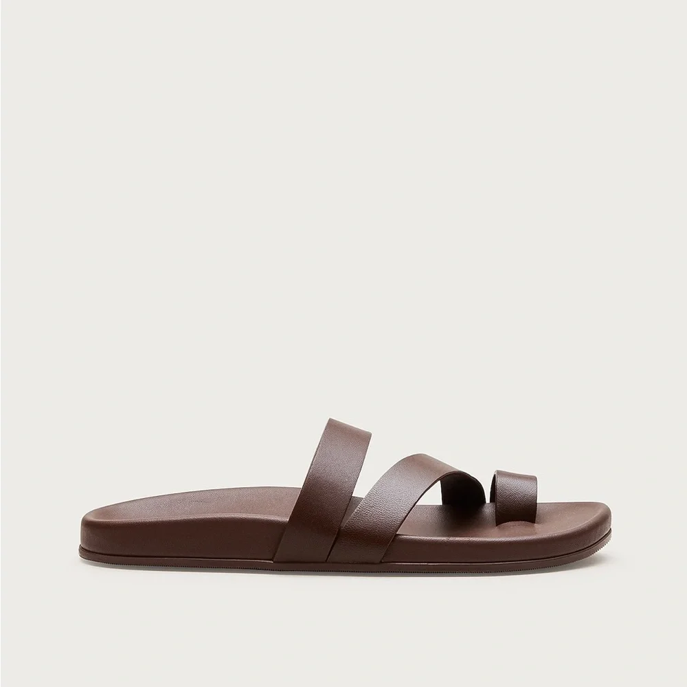 NIB J.Crew Kira Toe Ring Sandal in Brown Leather